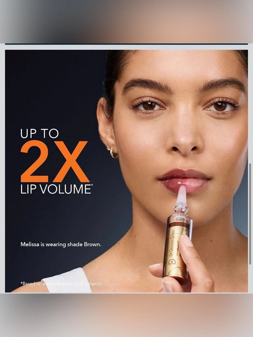 NIB Dr. Dennis Gross DermInfusions Plump + Repair Lip Treatment - Pink - 4 ml